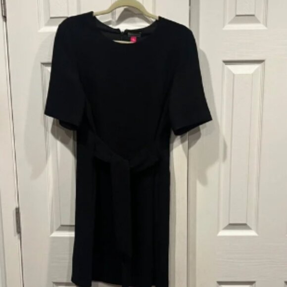 Vince Camuto Elegant Black Dress with Tie - Picture 1 of 5